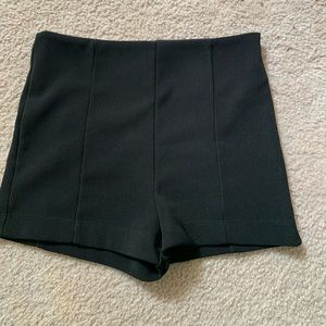 Black Forever21 biker shorts with zip in the back